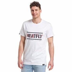 Meatfly pánské tričko Rele White | Bílá | Velikost XXL