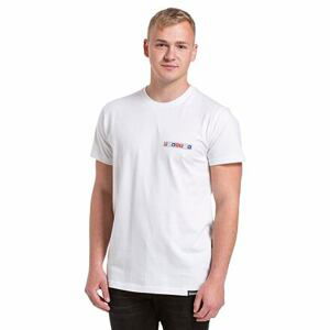 Meatfly pánské tričko Logobox White | Bílá | Velikost S