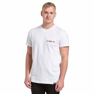 Meatfly pánské tričko Logobox White | Bílá | Velikost M