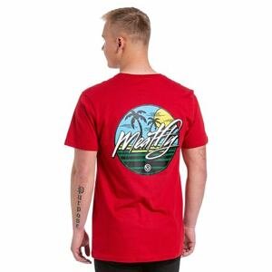 Meatfly pánské tričko Beacher Dark Red | Červená | Velikost M