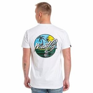 Meatfly pánské tričko Beacher White | Bílá | Velikost M