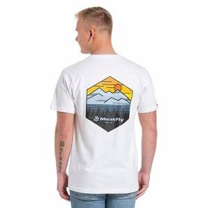 Meatfly pánské tričko Sunset White | Bílá | Velikost XL
