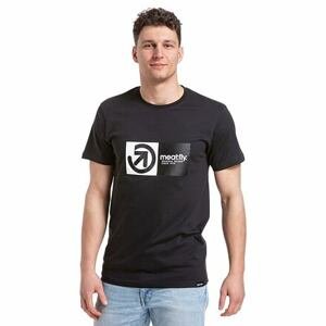 Meatfly pánské tričko Half Black | Černá | Velikost XL