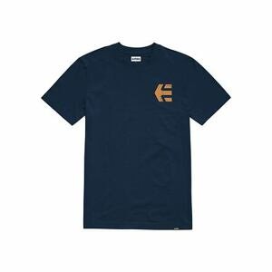 Etnies pánské tričko Skate Co Navy/Orange | Modrá | Velikost L