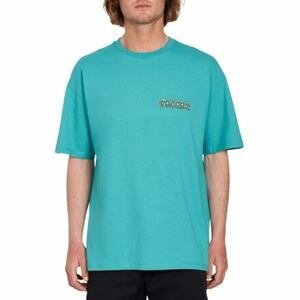 Volcom pánské tričko Alstone Lse Sst Temple Teal | Modrá | Velikost S