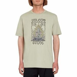 Volcom pánské tričko Fty Caged Stone Sst Seagrass Green | Zelená | Velikost L