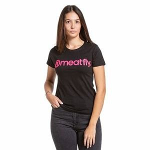 Meatfly dámské tričko Liana Pink Neon/Black | Černá | Velikost XS