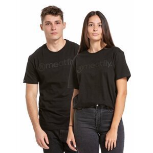 Meatfly pánské tričko Joe Black/Black | Černá | Velikost S