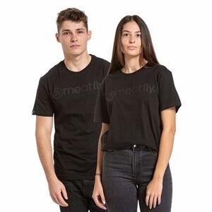 Meatfly pánské tričko Joe Black/Black | Černá | Velikost XXXL | 100% bavlna