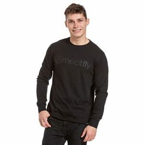 Meatfly pánské tričko s dlouhým rukávem Troy Black/Black | Černá | Velikost XXXL