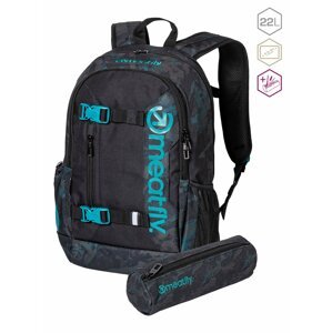 Meatfly batoh Basejumper Petrol Mossy/Black 22 L | Černá | Objem 22 L