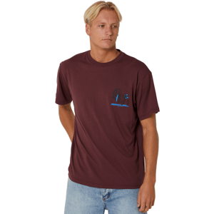 Rip curl pánské tričko Vaporcool Journeys Trip Maroon | Červená | Velikost L