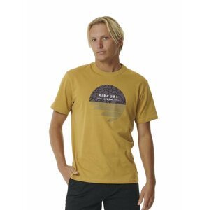 Rip curl pánské tričko Filler Mustard | Žlutá | Velikost XL