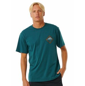 Rip curl pánské tričko Vaporcool Journeys Peak Blue Green | Zelená | Velikost XL