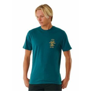 Rip curl pánské tričko Search Icon Blue Green | Zelená | Velikost L | 100% bavlna