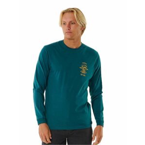 Rip curl pánské tričko Search Icon L/S Blue Green | Zelená | Velikost L | 100% bavlna