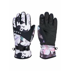 Roxy dětské zimní rukavice Jetty Girl Glov True Black Blurry Flower | Černá | Velikost L