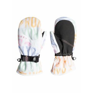 Roxy dětské zimní rukavice Jetty Girl Mitt Bright White Sapin Rg | Bílá | Velikost M