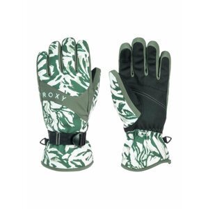 Roxy dámské zimní rukavice Jetty Glov Dark Forest Wild | Zelená | Velikost L