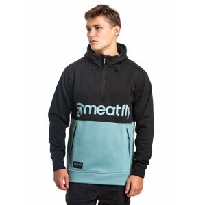 Meatfly pánská technická mikina Tason Black/Dusty Mint | Černá | Velikost S