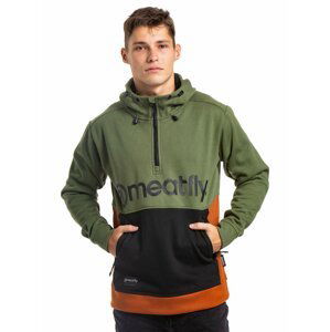 Meatfly pánská technická mikina Tason Olive/Black | Zelená | Velikost S