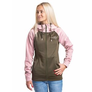 Meatfly dámská technická mikina Alisha Powder Pink/Olive | Růžová | Velikost XL