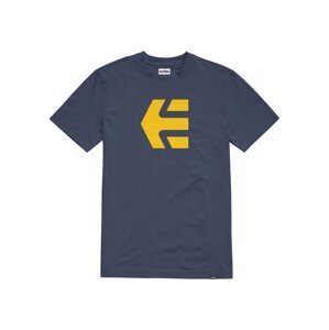 Etnies pánské tričko Icon Navy/Gold | Modrá | Velikost XL