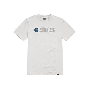 Etnies pánské tričko Ecorp White/Blue/Black | Bílá | Velikost M