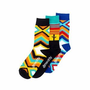 Meatfly ponožky Arizona socks - S19 Triple pack | Mnohobarevná | Velikost S/M