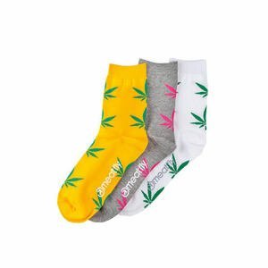 Meatfly ponožky Ganja Girl socks - S19 Triple pack | Mnohobarevná | Velikost S/M