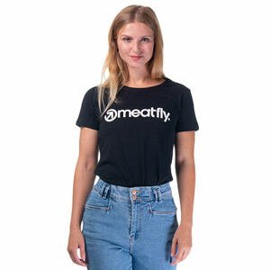 Meatfly dámské tričko Ladies MF Logo A - Black | Velikost S | 100% bavlna