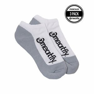 Meatfly ponožky Boot Triple pack B - White | Bílá | Velikost S