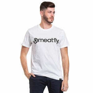 Meatfly tričko Logo 20 B - White | Velikost S