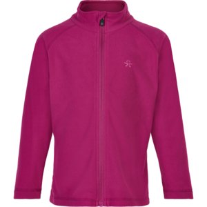 Turistická flísová mikina se zipem COLOR KIDS-Fleece Jacket, Full Zip-535-Festival Fuchsia
