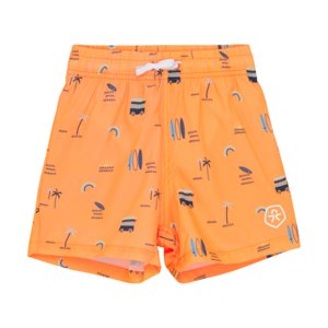 Plavky COLOR KIDS-Swim Shorts, AOP-3520-Orange Pop