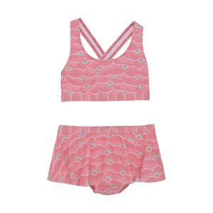 Dívčí plavky COLOR KIDS-Bikini W. frills & Skirt, AOP-5039-Plumeria