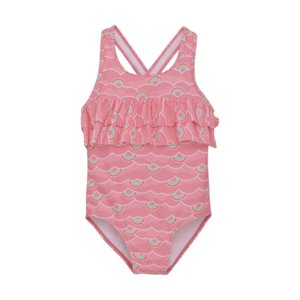 Dívčí plavky COLOR KIDS-Swimsuit W. frills, AOP-5039-Plumeria