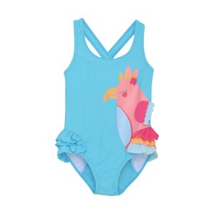 Dívčí plavky COLOR KIDS-Swimsuit W. Application-7452-River Blue