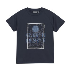 Chlapecké turistické triko s krátkým rukávem COLOR KIDS-Boys T-shirt W. Print - S/S-7850-Total Eclipse