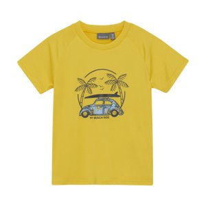 Chlapecké turistické triko s krátkým rukávem COLOR KIDS-Boys T-shirt W. Print - S/S-3150-Daffodil