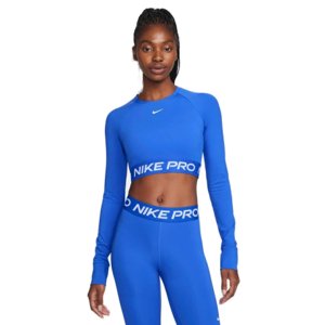 Dámské tréninkové triko s dlouhým rukávem NIKE PRO-PRO DF 365 CROP LS-405-Blue