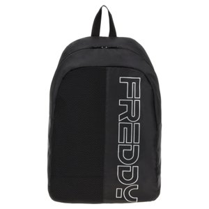 Dámský batoh FREDDY-Black nylon backpack with maxi-logo-Black