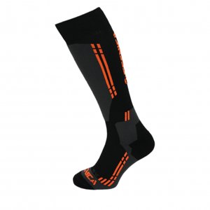 Lyžařské kompresní podkolenky (ponožky) TECNICA-Competition ski socks, black/anfhracite/orange