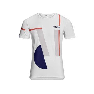 Cep tričko běžecké KR white geometrics Velikost: XL