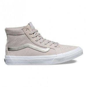 Vans  obuv   SK8HI SLIM CUTOUT (PERF SUEDE) silver cloud/true white Velikost: 7.5