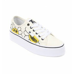 DC obuv Manual Platform white black flower Velikost: 8