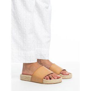 Roxy pantofle Slippy Espadrille tan Velikost: 10