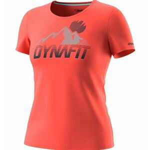 Dynafit tričko Transalper Graphic S/S Tee W hot coral Velikost: S