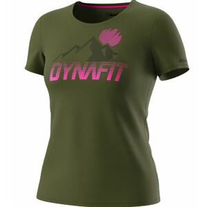 Dynafit tričko Transalper Graphic S/S Tee W winter moss Velikost: XS