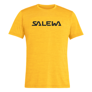 Salewa tričko Puez Hybrid 2 Dry M S/S Tee gold melange Velikost: L